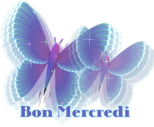 Gif animé Bon mercredi papillons
